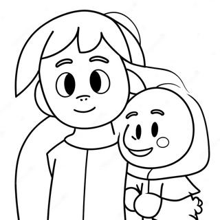 Chara And Asriel Undertale Coloring Page 6255-4997