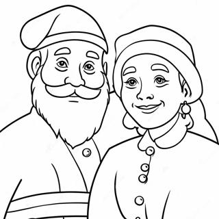 Santa And Mrs Claus Coloring Pages