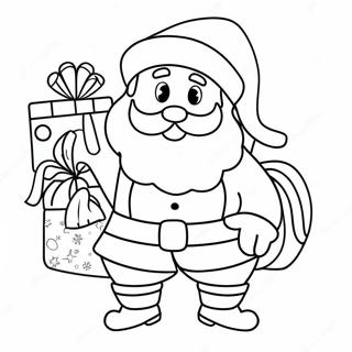 Jolly Santa With Gifts Coloring Page 62578-51838