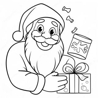 Jolly Santa With Gifts Coloring Page 62578-51839