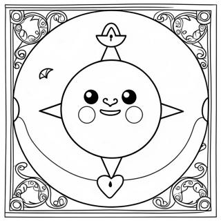 Moon Tarot Card Coloring Page 62597-51846