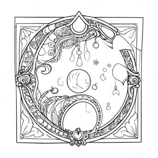 Moon Tarot Card Coloring Page 62597-51847