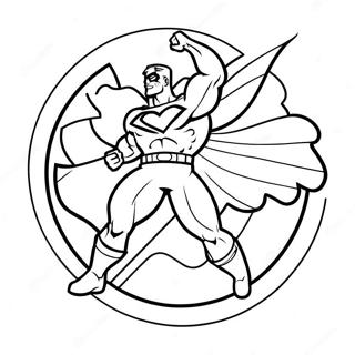 Dynamic Superhero Emblem Coloring Page 62628-51873