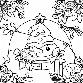 Festive Christmas Thank You Card Coloring Page 62638-51878