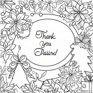 Festive Christmas Thank You Card Coloring Page 62638-51879