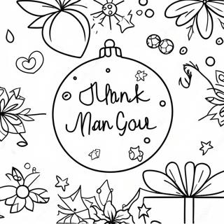 Festive Christmas Thank You Card Coloring Page 62638-51880