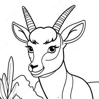 Antelope Coloring Page 62647-51886