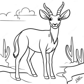 Antelope Coloring Page 62647-51888