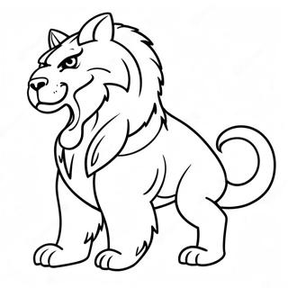 Fierce College Mascot Coloring Page 62658-51899