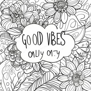 Good Vibes Only Coloring Page 62667-51903