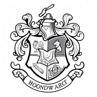 Magical Hogwarts Crest Coloring Page 62678-51913