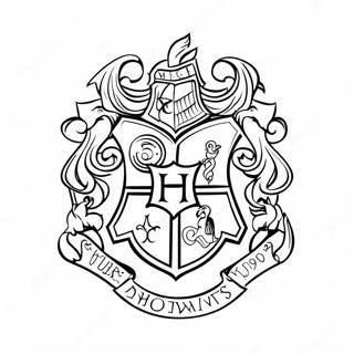 Magical Hogwarts Crest Coloring Page 62678-51914