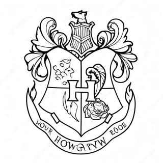 Magical Hogwarts Crest Coloring Page 62678-51916