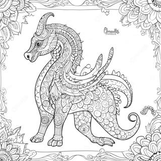 Intricate Mythomorphia Creature Coloring Page 62698-51930