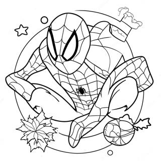 Spiderman Christmas Coloring Page 62707-51934