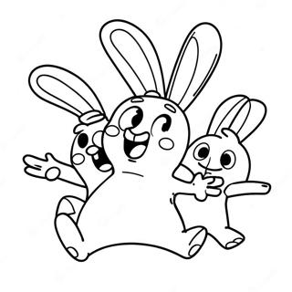 Funny Rabbids In Action Coloring Page 62718-51945