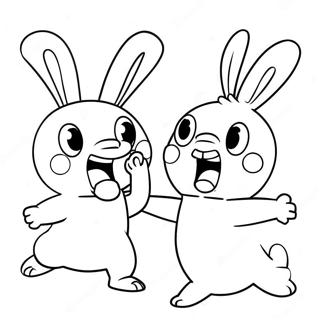 Funny Rabbids In Action Coloring Page 62718-51947