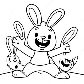 Funny Rabbids In Action Coloring Page 62718-51948