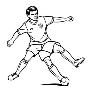 Soccer Player Coloring Pages