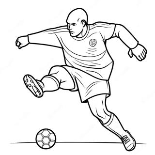 Soccer Player Kicking A Ball Coloring Page 62727-51951