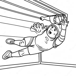 Goalkeeper Diving For A Save Coloring Page 62728-51953