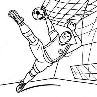 Goalkeeper Diving For A Save Coloring Page 62728-51954