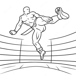 Wwe Wrestler Jumping On Opponent Coloring Page 62738-51961