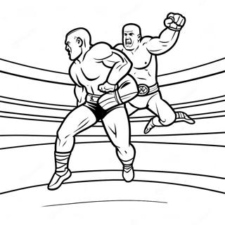 Wwe Wrestler Jumping On Opponent Coloring Page 62738-51962