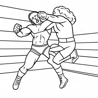 Wwe Wrestler Jumping On Opponent Coloring Page 62738-51963