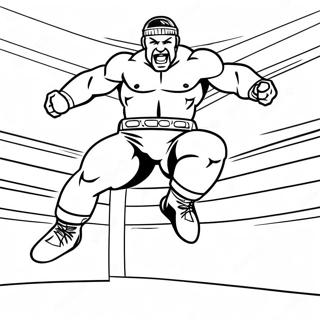 Wwe Wrestler Jumping On Opponent Coloring Page 62738-51964