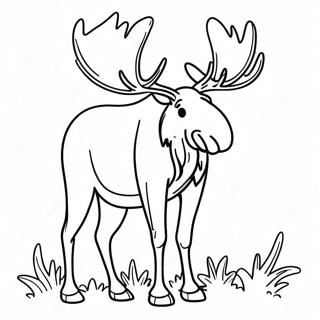 Moose Coloring Page 6274-5010