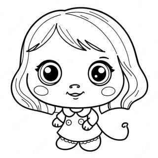 Cute Monster Girl With Big Eyes Coloring Page 62759-51966