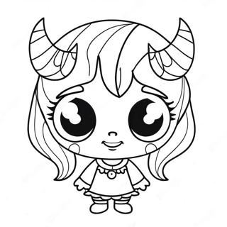 Cute Monster Girl With Big Eyes Coloring Page 62759-51967