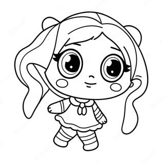 Cute Monster Girl With Big Eyes Coloring Page 62759-51968