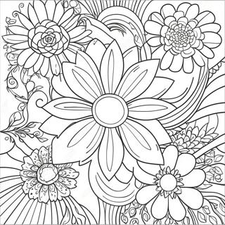 Vibrant Flower Growth Coloring Page 62769-51974