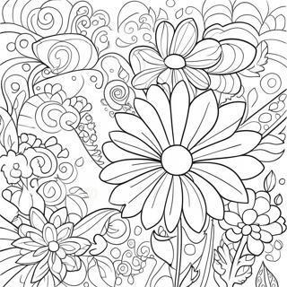 Vibrant Flower Growth Coloring Page 62769-51975