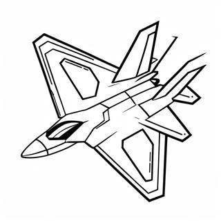 F22 Fighter Jet In Flight Coloring Page 62799-52002