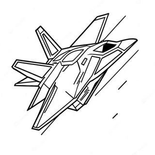 F22 Fighter Jet In Flight Coloring Page 62799-52003