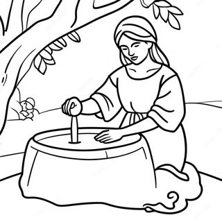 Woman At The Well Coloring Page 62808-52015