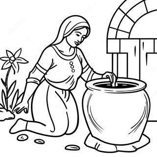 Woman At The Well Coloring Page 62808-52016