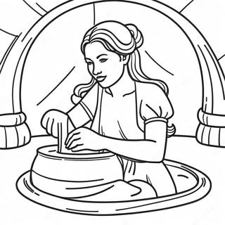 Beautiful Woman At The Well Coloring Page 62809-52010