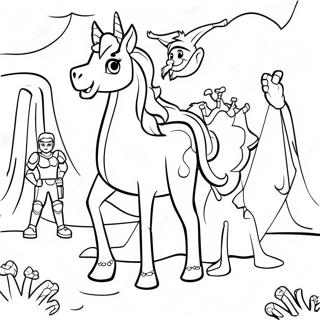 Centaurworld Characters In Adventure Coloring Page 62819-52018