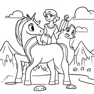 Centaurworld Characters In Adventure Coloring Page 62819-52019