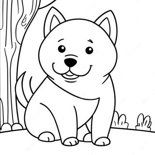 Shiba Inu Coloring Page 62838-52022