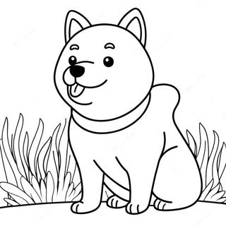 Shiba Inu Coloring Page 62838-52023