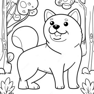 Shiba Inu Coloring Page 62838-52024