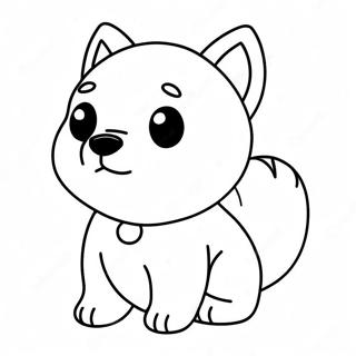 Cute Shiba Inu Puppy Coloring Page 62839-52026