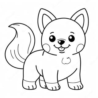 Cute Shiba Inu Puppy Coloring Page 62839-52027