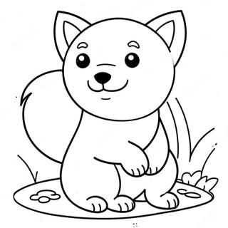 Cute Shiba Inu Puppy Coloring Page 62839-52028