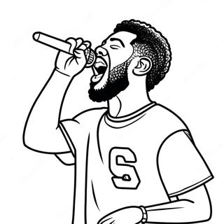 Brent Faiyaz Singing On Stage Coloring Page 62849-52046